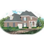 European House Plan Front of Home - Elmsford European Home 087D-0480 - Search House Plans and More