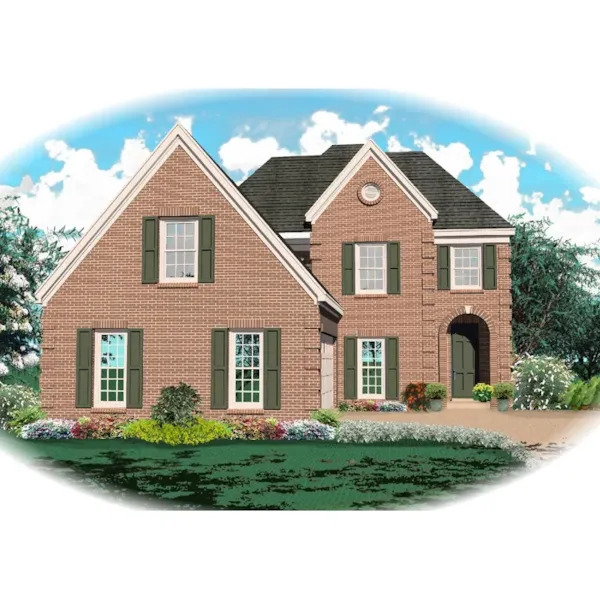 Traditional House Plan Front of Home - Deckers Point Traditional Home 087D-0481 - Search House Plans and More