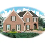 Traditional House Plan Front of Home - Deckers Point Traditional Home 087D-0481 - Search House Plans and More