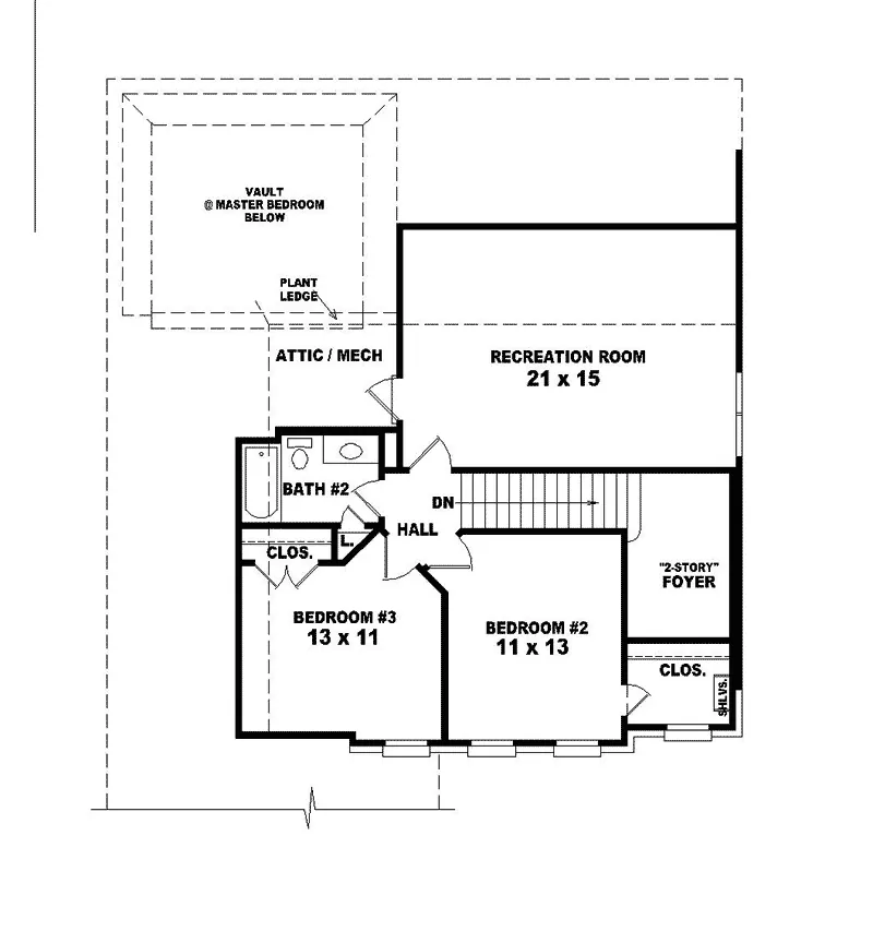 Colonial House Plan Second Floor - Kennington European Home 087D-0482 - Search House Plans and More
