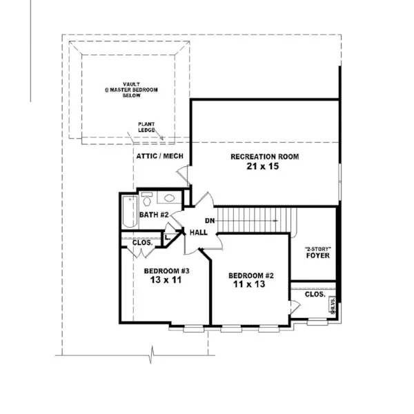 Country House Plan Second Floor - Kennington European Home 087D-0482 - Search House Plans and More