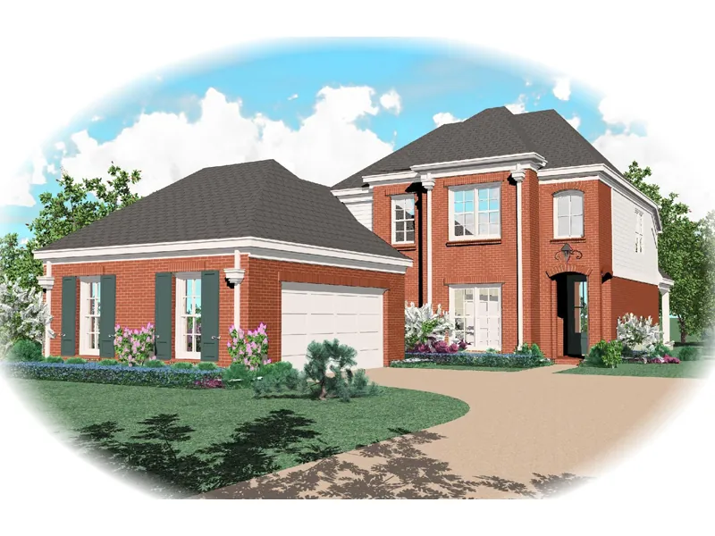 European House Plan Front of Home - Kennington European Home 087D-0482 - Search House Plans and More