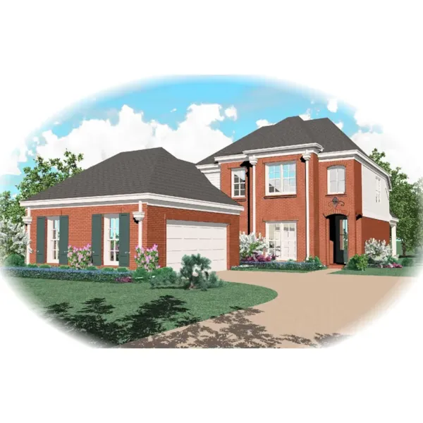 Country House Plan Front of Home - Kennington European Home 087D-0482 - Search House Plans and More