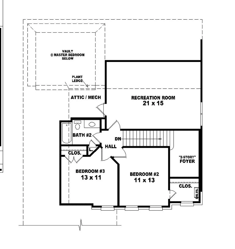 European House Plan Second Floor - Paschon  European Style Home 087D-0483 - Shop House Plans and More