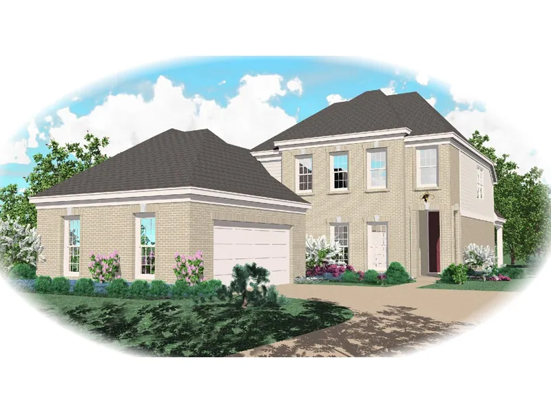 European House Plan Front of Home - Paschon  European Style Home 087D-0483 - Shop House Plans and More