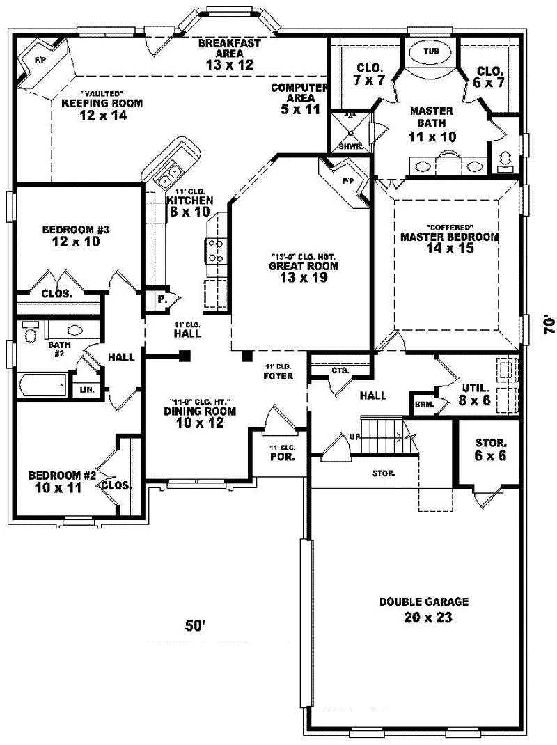 Country House Plan First Floor - Longs Creek Traditional Home 087D-0492 - Shop House Plans and More