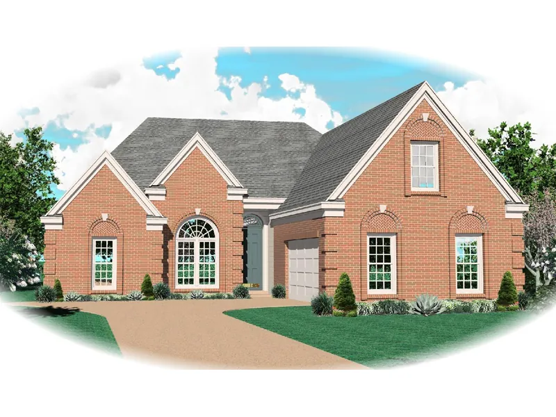European House Plan Front of Home - Longs Creek Traditional Home 087D-0492 - Shop House Plans and More