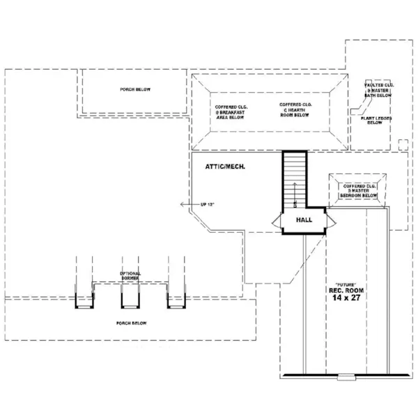 Traditional House Plan Second Floor - Sheldonville Cape Cod Home 087D-0493 - Shop House Plans and More