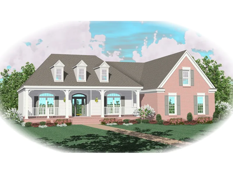 Colonial House Plan Front of Home - Sheldonville Cape Cod Home 087D-0493 - Shop House Plans and More