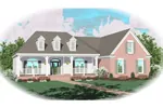 Colonial House Plan Front of Home - Sheldonville Cape Cod Home 087D-0493 - Shop House Plans and More