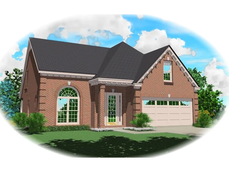 Traditional House Plan Front of Home - Bredell European Country Home 087D-0495 - Search House Plans and More