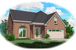 Southern House Plan Front of Home - Bredell European Country Home 087D-0495 - Search House Plans and More