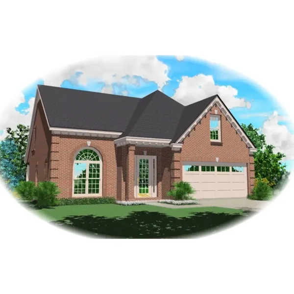 European House Plan Front of Home - Bredell European Country Home 087D-0495 - Search House Plans and More