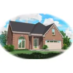 European House Plan Front of Home - Bredell European Country Home 087D-0495 - Search House Plans and More