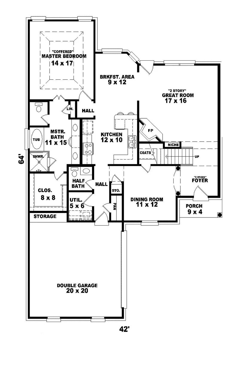 Southern House Plan First Floor - Prescott Place European Home 087D-0496 - Shop House Plans and More
