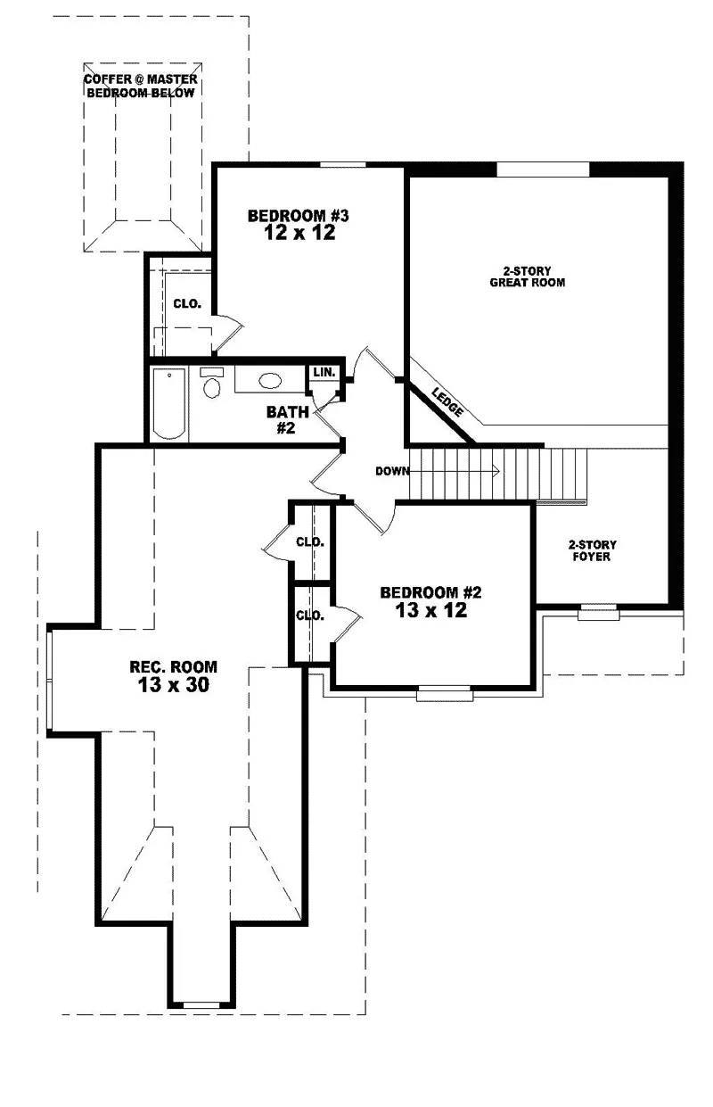 Southern House Plan Second Floor - Prescott Place European Home 087D-0496 - Shop House Plans and More