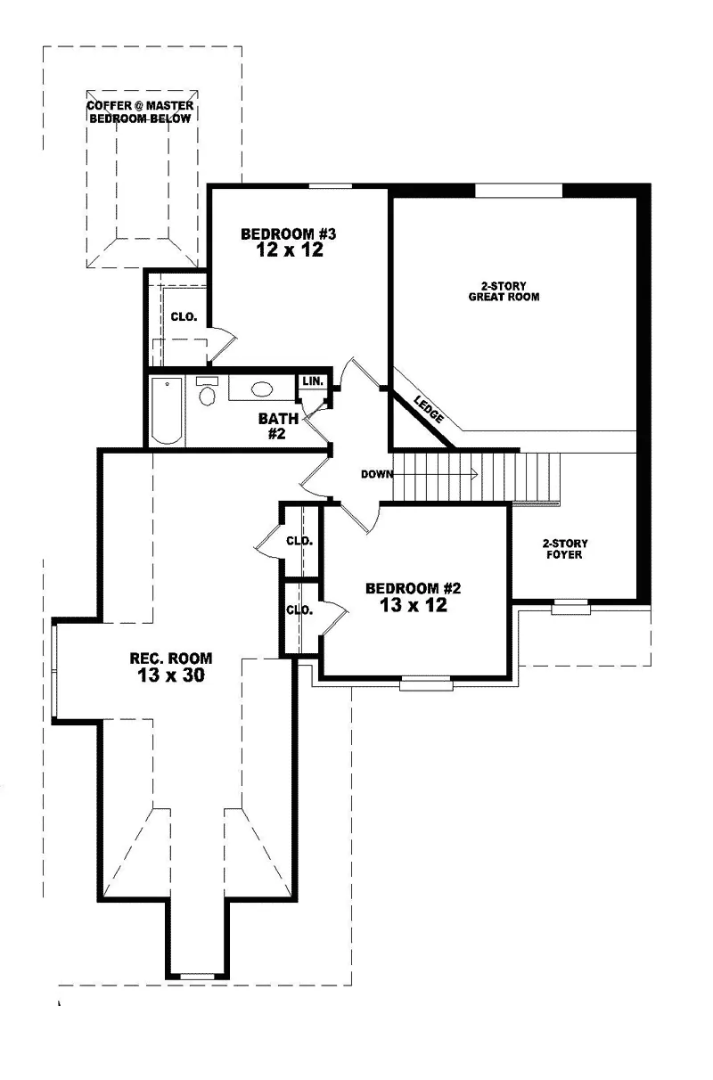 Country House Plan Second Floor - Vallerie Creek Traditional Home 087D-0497 - Shop House Plans and More