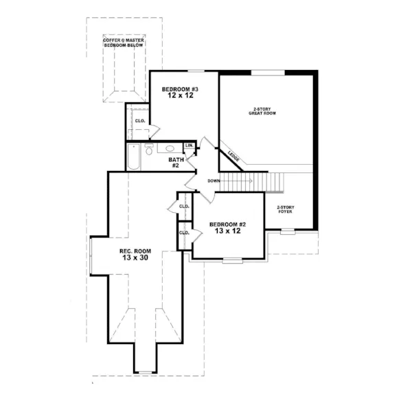 Southern House Plan Second Floor - Vallerie Creek Traditional Home 087D-0497 - Shop House Plans and More