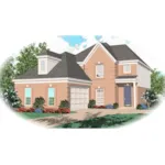 Southern House Plan Front of Home - Vallerie Creek Traditional Home 087D-0497 - Shop House Plans and More