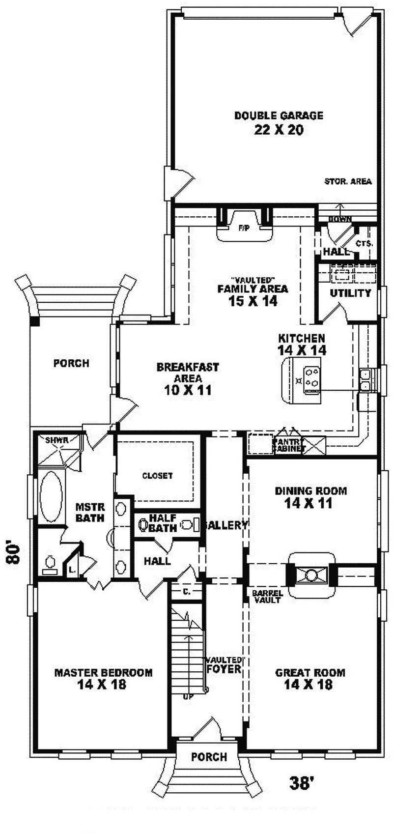 Traditional House Plan First Floor - Manila Cape Cod Style Home 087D-0507 - Shop House Plans and More