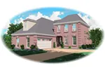 European House Plan Front of Home - Calder European Home 087D-0508 - Search House Plans and More