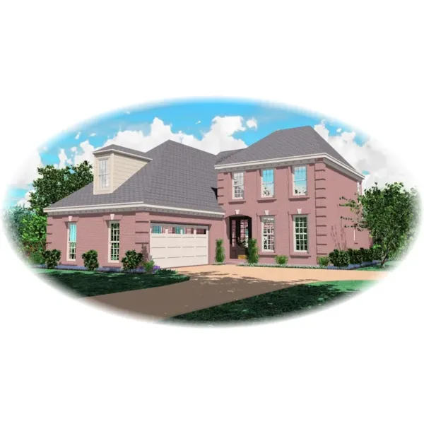 Traditional House Plan Front of Home - Calder European Home 087D-0508 - Search House Plans and More