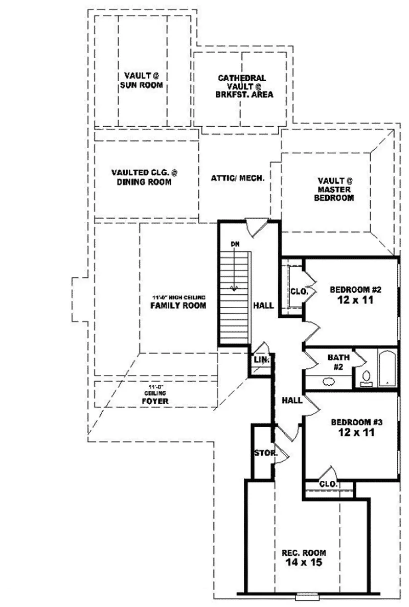 Country House Plan Second Floor - Dutch Hollow European Home 087D-0511 - Search House Plans and More
