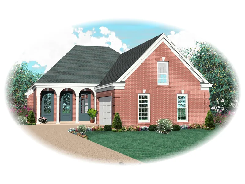 Country House Plan Front of Home - Dutch Hollow European Home 087D-0511 - Search House Plans and More