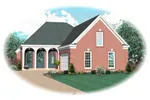 Traditional House Plan Front of Home - Dutch Hollow European Home 087D-0511 - Search House Plans and More