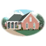 Traditional House Plan Front of Home - Dutch Hollow European Home 087D-0511 - Search House Plans and More