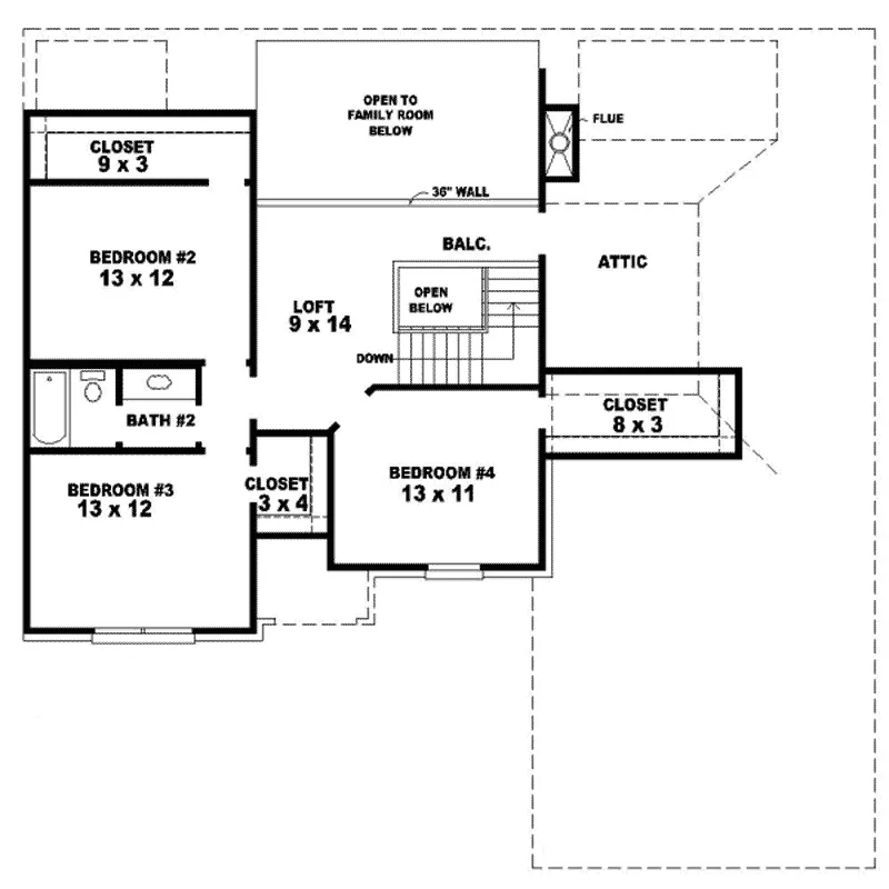 Southern House Plan Second Floor - Birkdale Place Southern Home 087D-0514 - Search House Plans and More