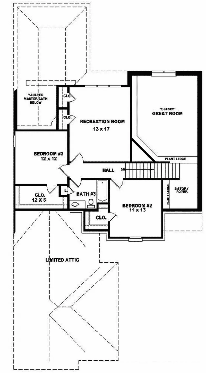 Southern House Plan Second Floor - Cambrook Cove Cottage Home 087D-0518 - Search House Plans and More