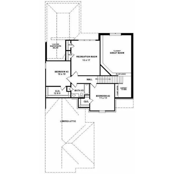 Country House Plan Second Floor - Cambrook Cove Cottage Home 087D-0518 - Search House Plans and More