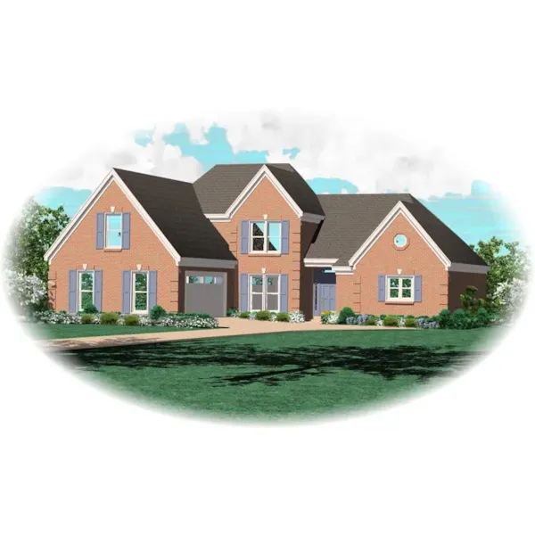 Country House Plan Front of Home - Darryl Traditional Home 087D-0523 - Search House Plans and More