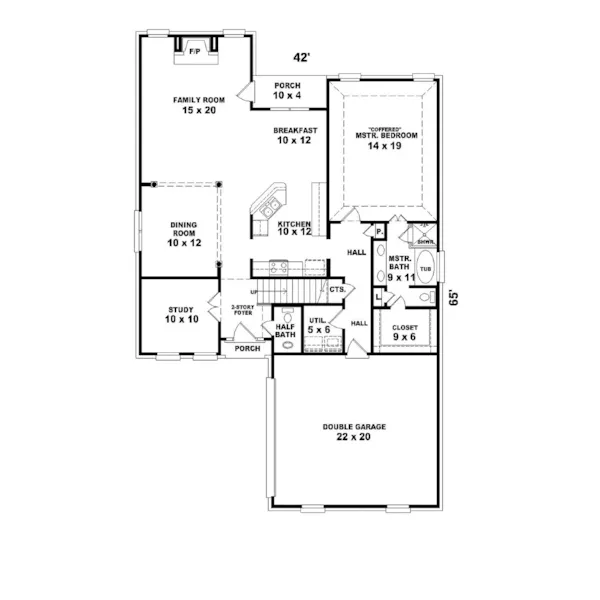 Country House Plan First Floor - Sage Hill Colonial Country Home 087D-0526 - Shop House Plans and More