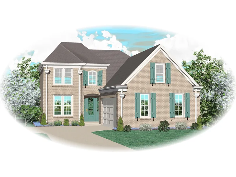 Traditional House Plan Front of Home - Sage Hill Colonial Country Home 087D-0526 - Shop House Plans and More