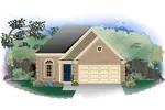 Country House Plan Front of Home - Partridge Ridge Narrow Lot Home 087D-0528 - Shop House Plans and More