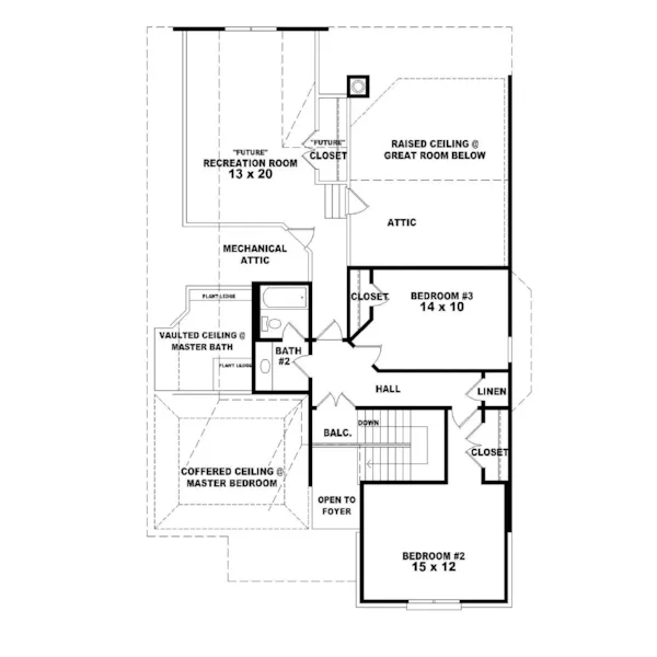 Traditional House Plan Second Floor - Daegan European Home 087D-0530 - Search House Plans and More