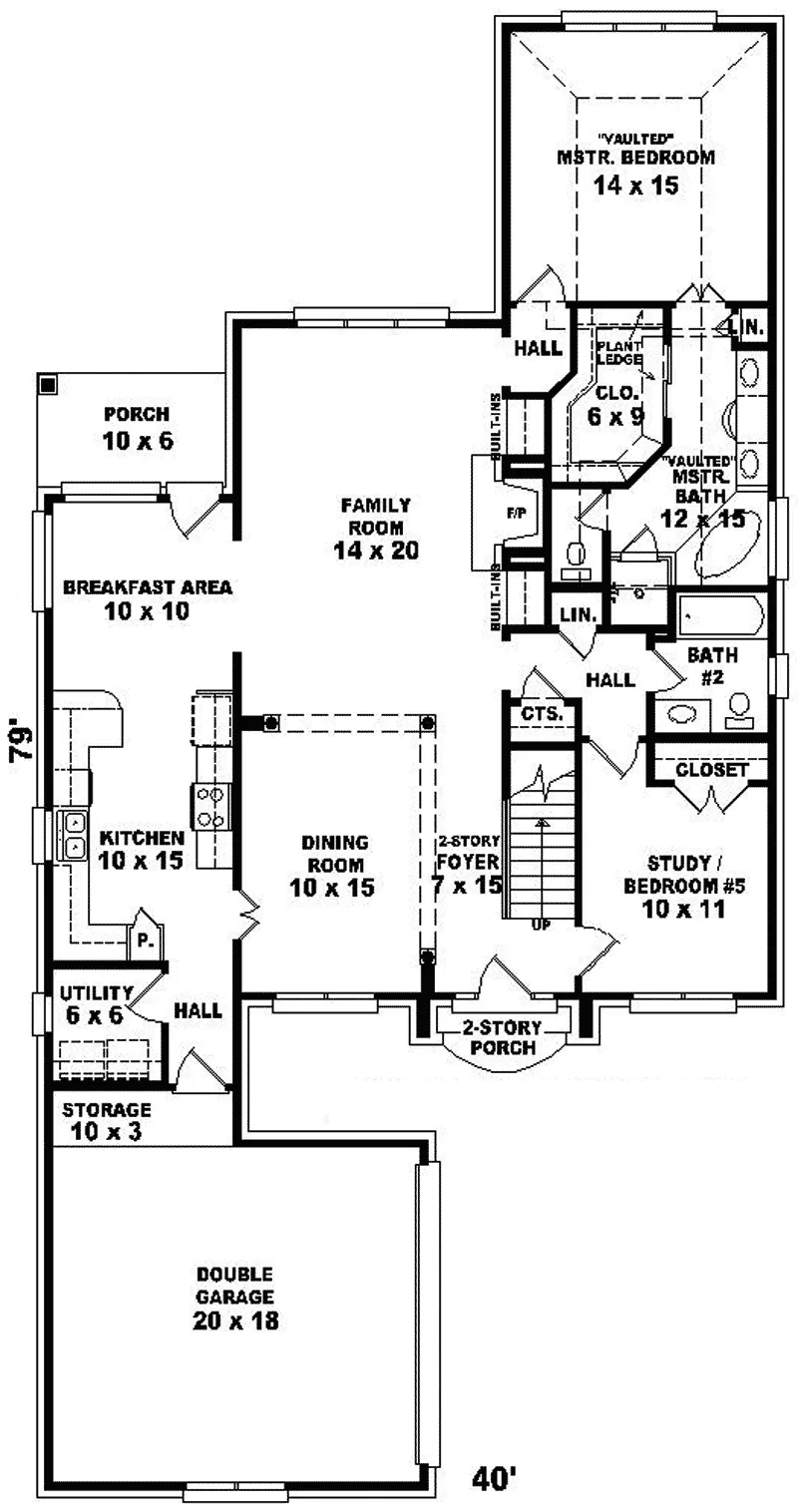 Country House Plan First Floor - Belle Meade Manor European Home 087D-0532 - Search House Plans and More