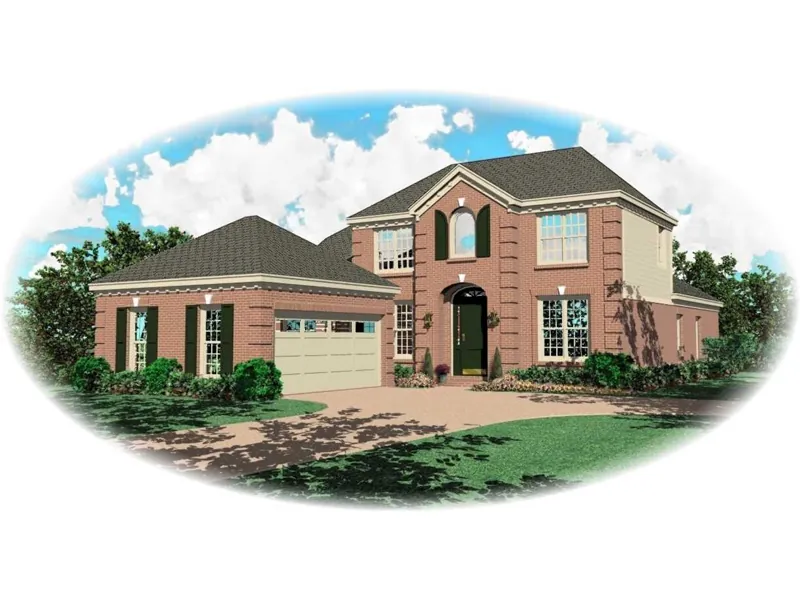 European House Plan Front of Home - Belle Meade Manor European Home 087D-0532 - Search House Plans and More