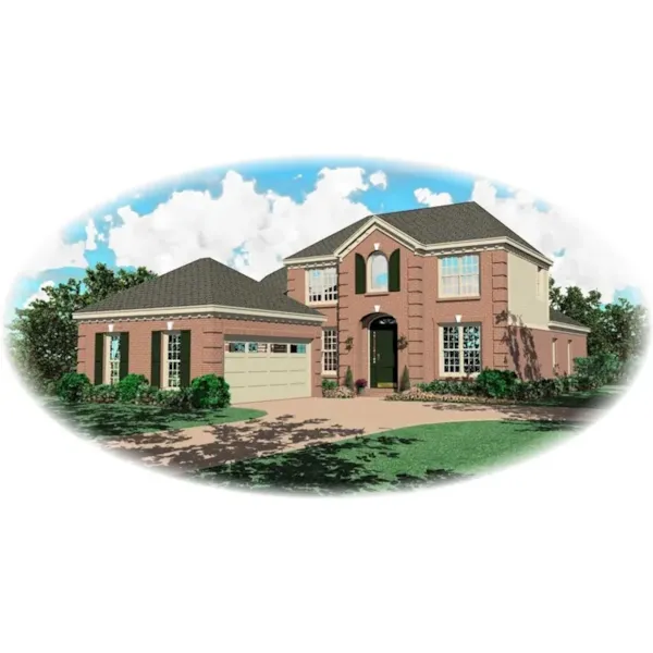 Country House Plan Front of Home - Belle Meade Manor European Home 087D-0532 - Search House Plans and More