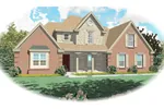 Southern House Plan Front of Home - Antigo Traditional Home 087D-0533 - Search House Plans and More