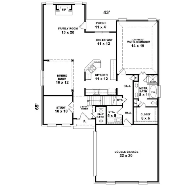 Traditional House Plan First Floor - Bunnythorpe European Home 087D-0537 - Search House Plans and More