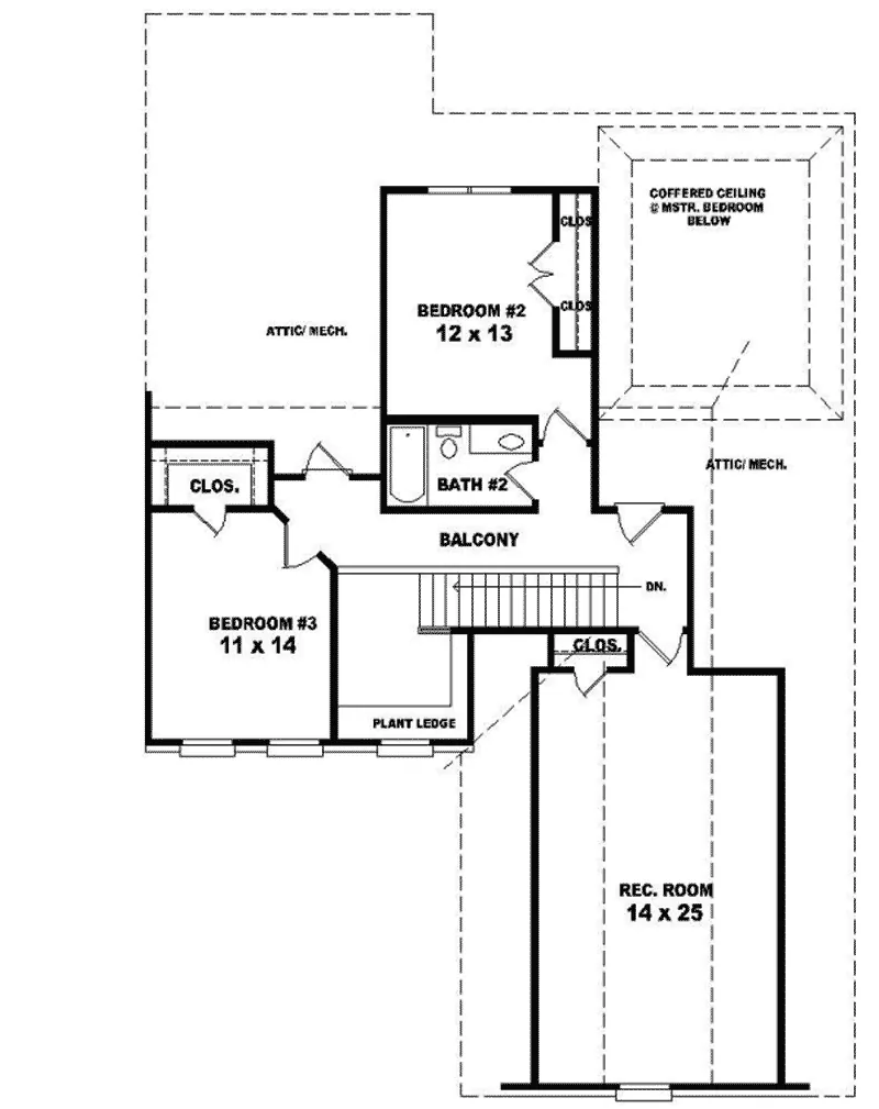 Country House Plan Second Floor - Bunnythorpe European Home 087D-0537 - Search House Plans and More