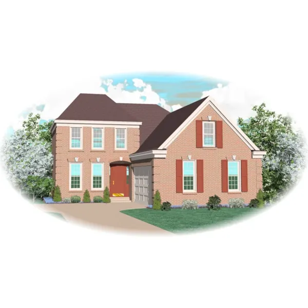 Traditional House Plan Front of Home - Bunnythorpe European Home 087D-0537 - Search House Plans and More