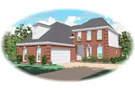 Colonial House Plan Front of Home - Brentmoor Place Southern Home 087D-0540 - Search House Plans and More