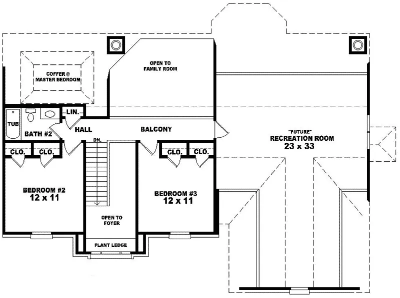 Country House Plan Second Floor - Breitling Georgian Home 087D-0546 - Search House Plans and More