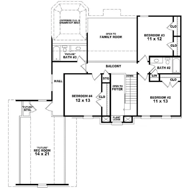 European House Plan Second Floor - McCormack Traditional Home 087D-0550 - Shop House Plans and More