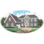 European House Plan Front of Home - McCormack Traditional Home 087D-0550 - Shop House Plans and More