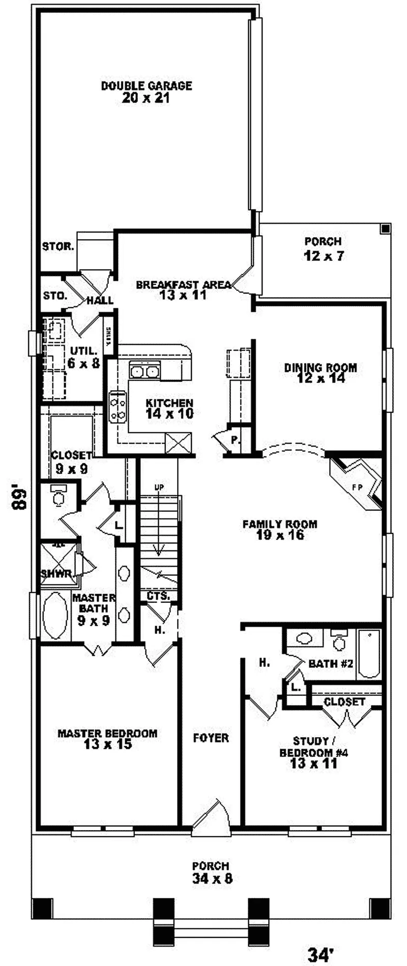 Country House Plan First Floor - Douglas Pass Craftsman Home 087D-0551 - Search House Plans and More